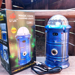 Раздвижной кемпинговый фонарь Magic Cool camping light c диско лампой LL-5801 (3 режима работы, с функцией powerbank)